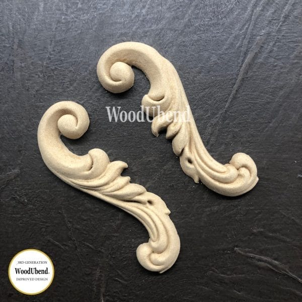 WoodUbend Decorative Scroll WUB1650 7.8x2.5cm - Pair