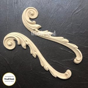 WoodUbend Decorative Scrolls WUB1723 19.5x5.5cm - Paar