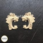 WoodUbend Small Baroque Embellishments WUB2179 4x3cm - Paar