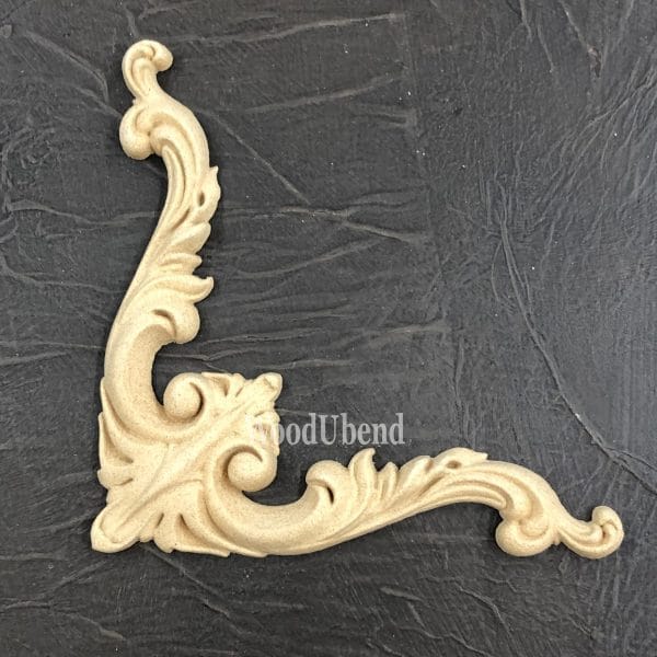 WoodUbend Applique Corner Scrolls WUB6105 18 x10 x0.8 cm