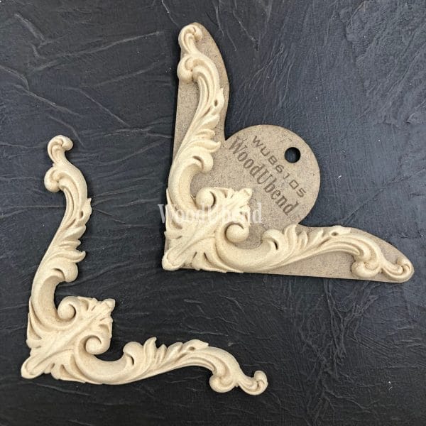 WoodUbend Applique Corner Scrolls WUB6105 18 x10 x0.8 cm – Bild 2