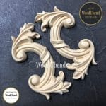 WoodUbend Elaborate Scrolls WUBX1017.11 5.5x10.3cm - Paar