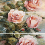 Belles & Whistles Reis Decoupage A1 Blushing Roses 59.4 x 84.1 cm