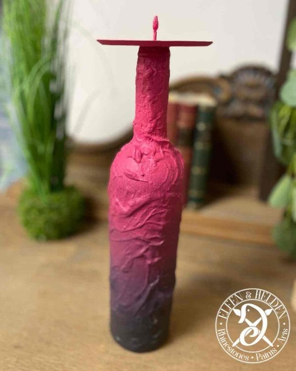 Kerzenständer Elfen & Helden „Crazy Plum“ Vintage - handbemalt - Unikat – Bild 2