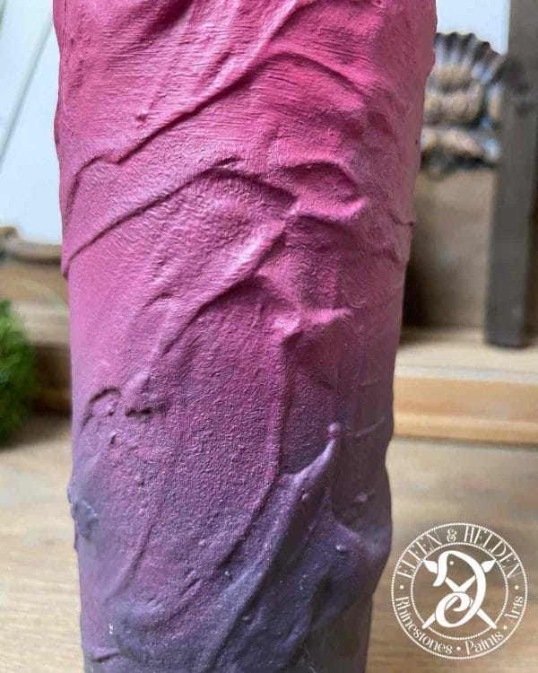Kerzenständer Elfen & Helden „Crazy Plum“ Vintage - handbemalt - Unikat – Bild 3