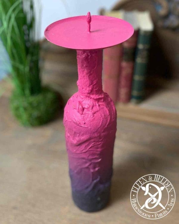 Kerzenständer Elfen & Helden „Crazy Plum“ Vintage - handbemalt - Unikat