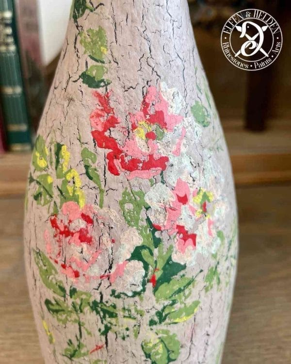 Kerzenständer Elfen & Helden „Champagne Flower Power“ Vintage - handbemalt - Unikat – Bild 7
