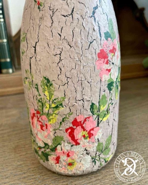 Kerzenständer Elfen & Helden „Champagne Flower Power“ Vintage - handbemalt - Unikat – Bild 4