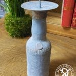 Kerzenständer Elfen & Helden „Cheers Simply Dusty Blue“ Vintage - handbemalt - Unikat