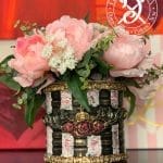 Blumentopf Elfen & Helden „Tin Whimsical“ Vintage - handbemalt - Unikat