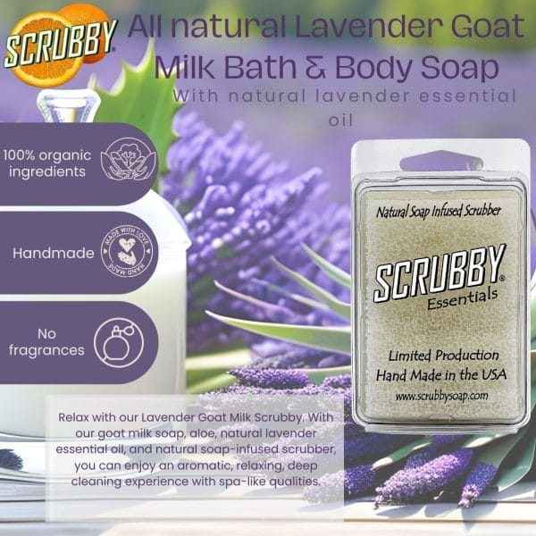 Scrubby Soap Bath & Body Soap - Goat's Milk & Lavender - Image 2
