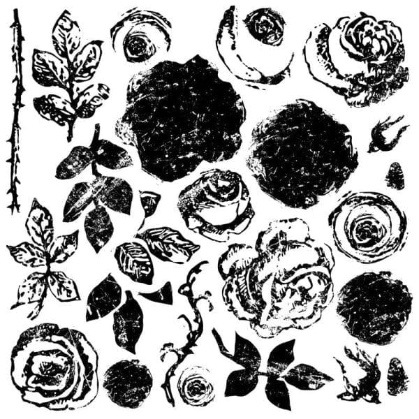 IOD Decor Stamp Painterly Roses