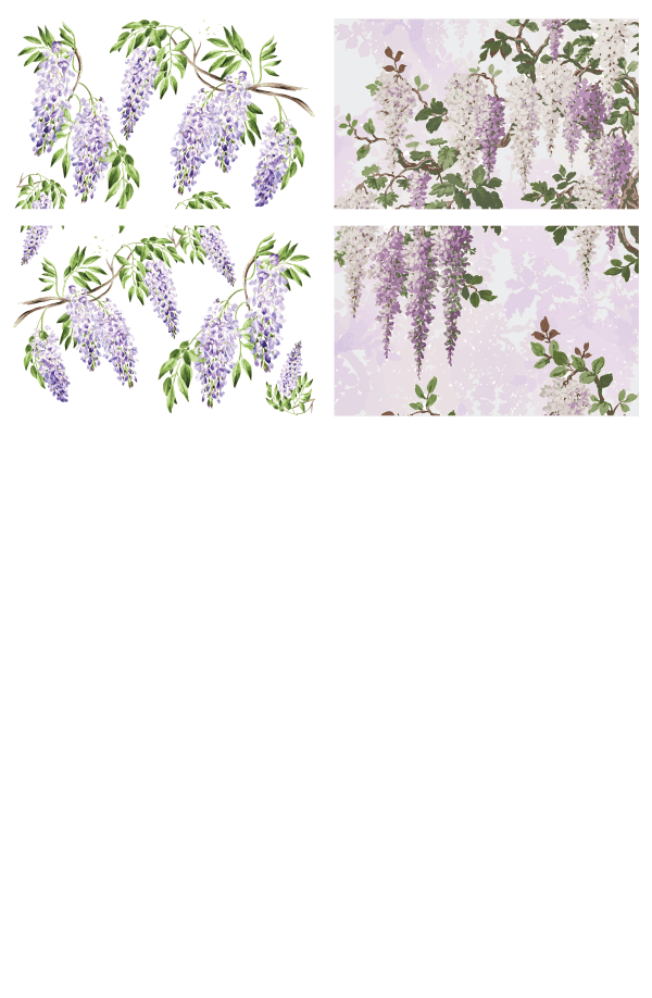 Belles & Whistles Transfer Wisteria Spring 61 x 81 cm