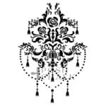 Posh Chalk Chandelier Stencil, 30x40 cm