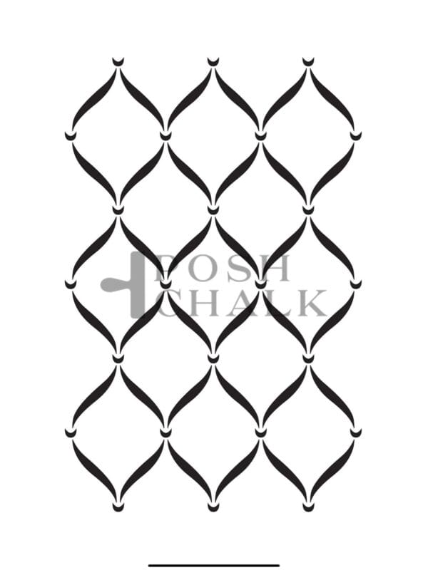 Posh Chalk stencil Classical Trellies 30x40cm