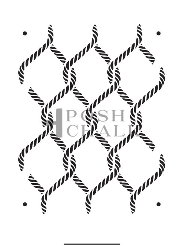 Posh Chalk stencil Nautical Knots 30x40cm
