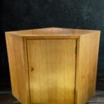 Corner cabinet from the 1950s/1960s—space-saving, charming, and ready for a new look—ready for your project or for restoration here