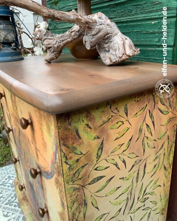 BETSY THE GIPSY - hand-painted vintage chest of drawers in boho style by Elfen & Helden - Image 6