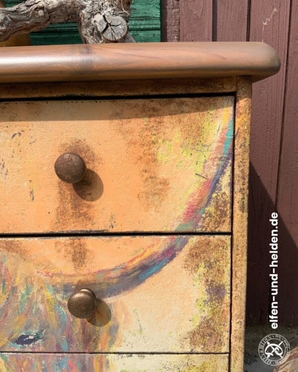 BETSY THE GIPSY - hand-painted vintage chest of drawers in boho style by Elfen & Helden - Image 7
