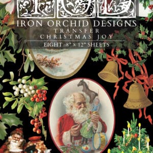IOD Decor Transfer Christmas Joy 8 x 12 inch Block