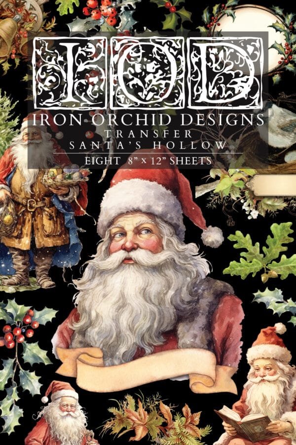 IOD Decor Transfer Santa's Hollow 8 x 12 inch Block
